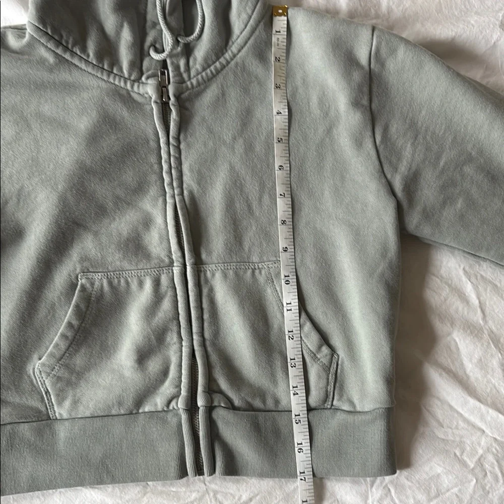 Brandy Melville John Galt Cropped Zip Up Hoodie
sage green - Picture 6 of 7
